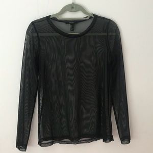 Black Mesh Long Sleeve